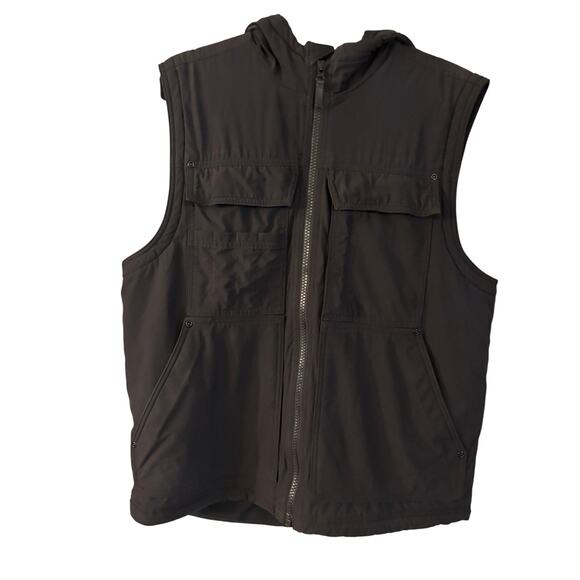 Duluth Trading Co Men's Job-Jitsu Full Zip Hooded Vest Medium Black Pockets - Picture 1 of 7